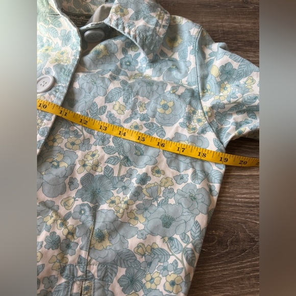 Eddie Bauer Floral Trench Coat Duster Coat XS - Picture 6 of 8